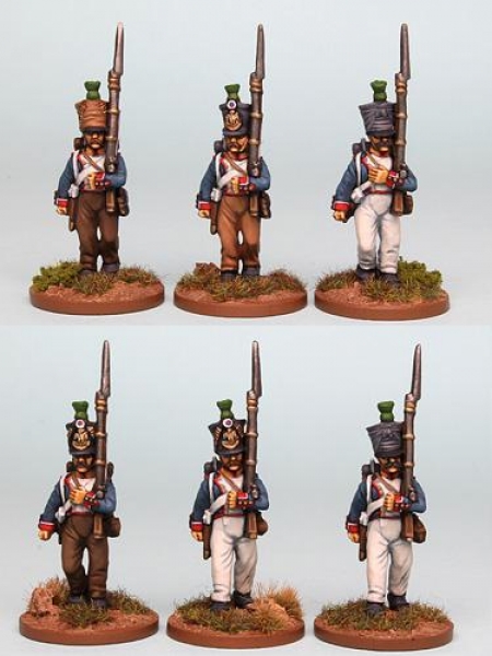 Front Rank Miniatures: FNRPK23 Mixed French Voltigeurs Post 1812 Campaign Dress, Marching (6 Figures