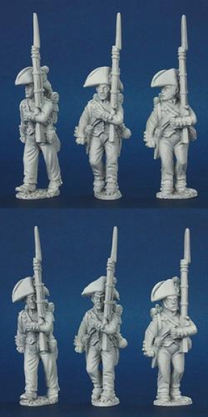 Front Rank Miniatures: FNRPK4 Mixed French Fusiliers Pre 1812 Campaign Dress & Bicorn Marching (6 Fi