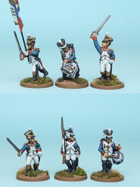 Front Rank Miniatures: FNRPK6 Mixed French Command Pre 1812, Regulation / Full Dress & Shako Advanci