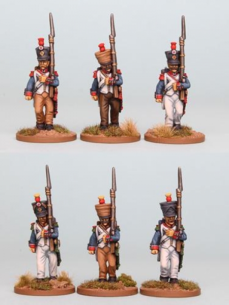 Front Rank Miniatures: FNRPK7 Mixed French Elite Company Pre 1812, Campaign Dress & Shako, Marching 