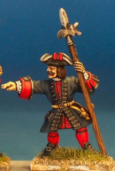 Front Rank Miniatures: FS23 French / Swiss Guard Sergeant With Halberd, Pointing (6 figures)