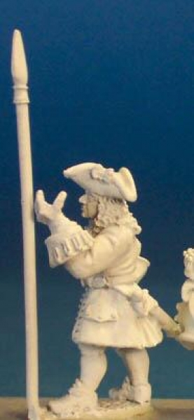 Front Rank Miniatures: FS26 Officer / Standard Bearer In Tricorn (6 figures)