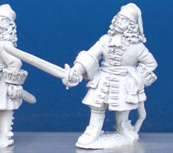 Front Rank Miniatures: FSC39 Dismounted Dragoon Command - Officer, Sword Held To Front (6 figures)