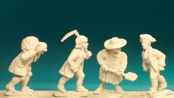 Front Rank Miniatures: GP2 18th Century Civilians Pack #1 (4 Figures)