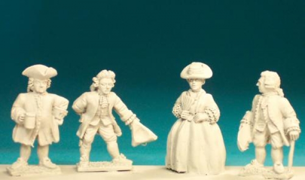 Front Rank Miniatures: GP3 18th Century Aristocrats (4 Figures)