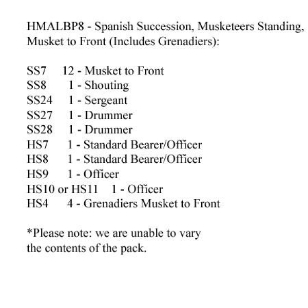 Front Rank Miniatures: HMALBP8 Dutch Musketeers Standing Musket Held To Front (24 Figures)