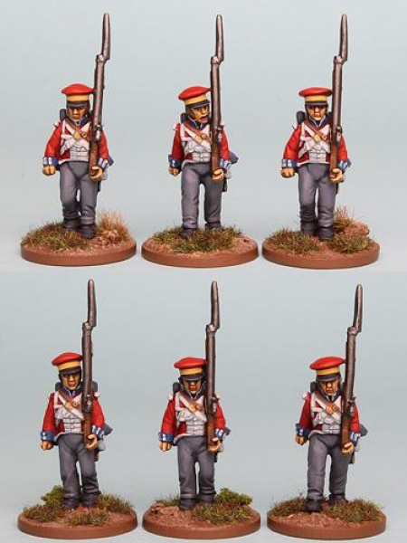 Front Rank Miniatures: HNRPK1 Hanoverian Infantry Post 1812 In Cap, Marching (6 Figures)