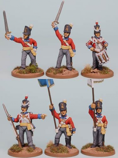 Front Rank Miniatures: HNRPK10 Hanoverian Command Post 1812 In Shako, Standing (6 Figures)