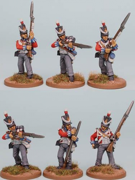 Front Rank Miniatures: HNRPK9 Hanoverian Infantry Post 1812 In Shako, Firing Line (6 Figures)
