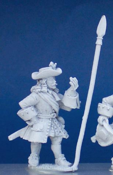Front Rank Miniatures: HS7 Officer/Standard Bearer (6 figures)
