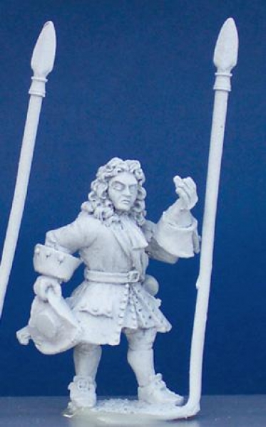 Front Rank Miniatures: HS8 Officer/Standard Bearer, Holding Hat (6 figures)