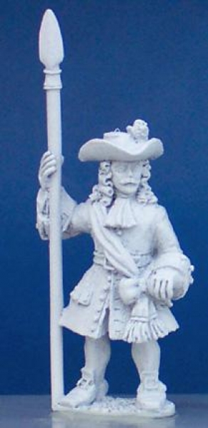 Front Rank Miniatures: HS9 Officer Standing With Spontoon (6 figures)