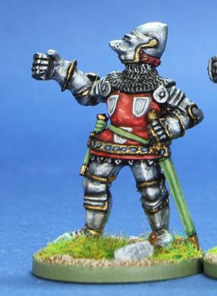 Front Rank Miniatures: HW103 Standard Bearer - Jupon & Houndskull, Visor Down (6 figures)
