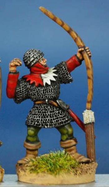 Front Rank Miniatures: HW12 Archer Loosing - Mail Hauberk & Helmet Of Plates (6 figures)
