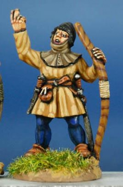 Front Rank Miniatures: HW24 Archer Gesturing (Two Fingers) - Tunic & Bascinet (6 figures)
