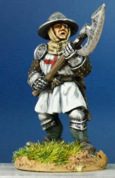 Front Rank Miniatures: HW55 Infantryman With Bardiche - Livery Tunic & Kettle Hat (6 figures)