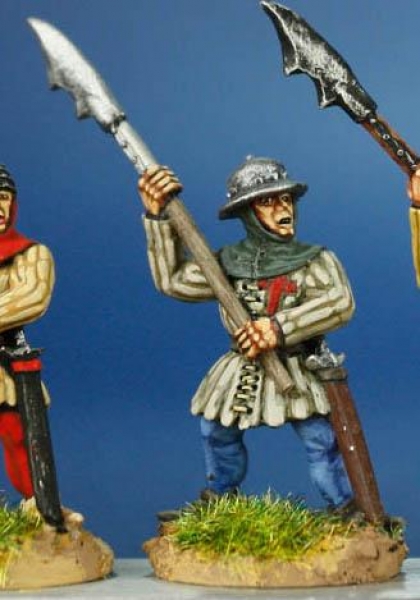 Front Rank Miniatures: HW62 Infantryman With Guisarme - Aketon & Kettle Hat (6 figures)