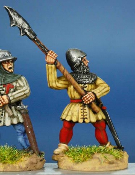 Front Rank Miniatures: HW63 Infantryman With Guisarme - Aketon & Bascinet (6 figures)