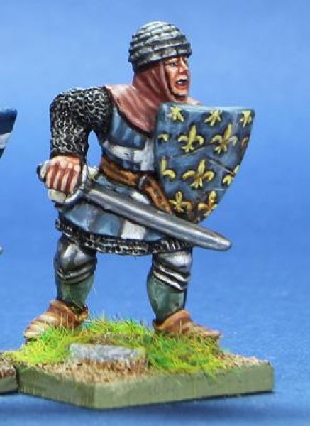 Front Rank Miniatures: HW78 Infantryman With Sword & Shield - Livery Tunic & Helmet Of Plates (6 fig