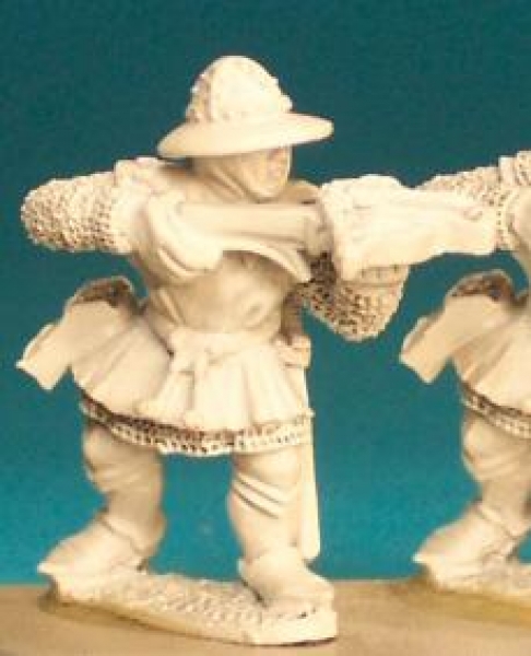 Front Rank Miniatures: HW79 Crossbowman Standing Firing - Tunic And Kettle Hat (6 figures)