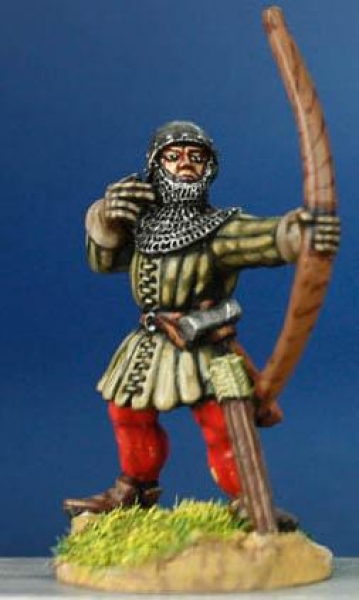 Front Rank Miniatures: HW7 Archer Shooting - Aketon & Globular Bascinet (6 figures)