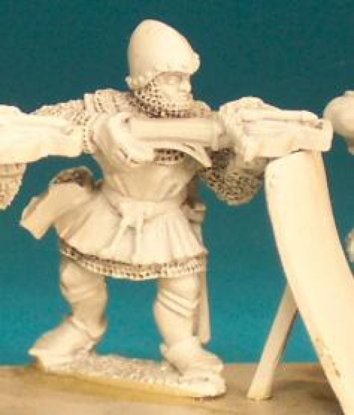 Front Rank Miniatures: HW80 Crossbowman Standing Firing - Tunic And Bascinet (6 figures)