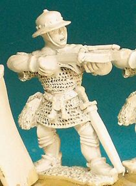 Front Rank Miniatures: HW81 Crossbowman Standing Firing - Mail Hauberk And Kettle Hat (6 figures)