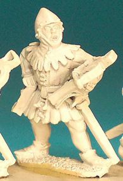 Front Rank Miniatures: HW86 Crossbowman Standing Reaching For Bolt - Aketon And Bascinet, Standing R