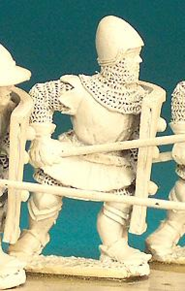 Front Rank Miniatures: HW92 Pavesier In Livery Tunic Standing Holding Spear Forward - Livery Tunic &
