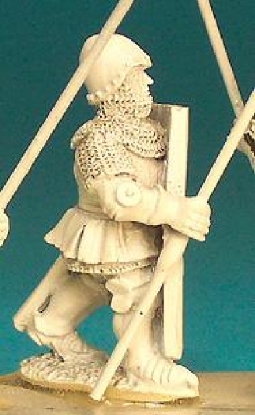 Front Rank Miniatures: HW98 Pavesier Advancing Spear At Port - Livery Tunic & Bascinet (6 figures)