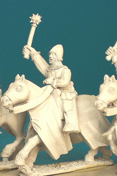 Front Rank Miniatures: HWC20 Raised Hand Weapon - Aketon And Bascinet Holding Morning Star (6 figure