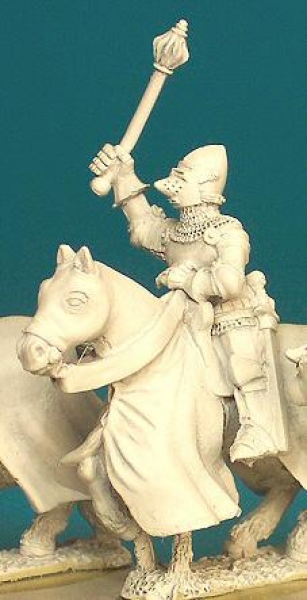 Front Rank Miniatures: HWC21 Raised Hand Weapon - Jupon And Houndskull, Visor Down Holding Mace (6 f