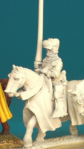 Front Rank Miniatures: HWC35 Lance At Rest - White Harness And Bascinet, Visor Up (6 figures)