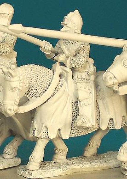 Front Rank Miniatures: HWC6 Mounted Man At Arms - Lance Forward - Coat Of Plates And Basinet With Kl