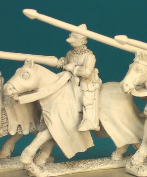 Front Rank Miniatures: HWC7 Mounted Man At Arms - Lance Forward - Aketon And Houndskull , Visor Down
