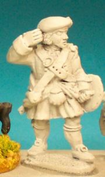 Front Rank Miniatures: JA24 Standard Bearer At Ease. In Jacket And Plaid (6 figures)