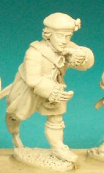 Front Rank Miniatures: JA25 Standard Bearer Charging. In Jacket & Kilt (6 figures)