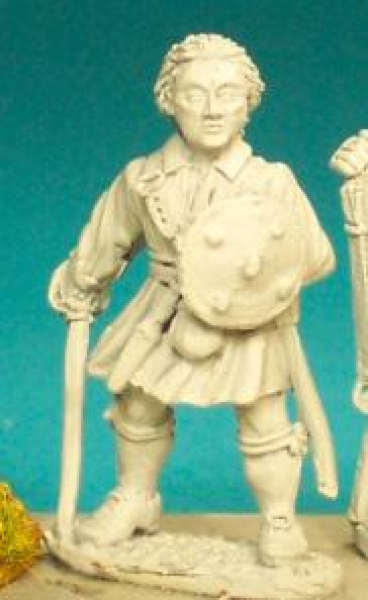 Front Rank Miniatures: JA2 At Ease With Broadsword, In Shirt & Kilt, Bareheaded (6 figures)