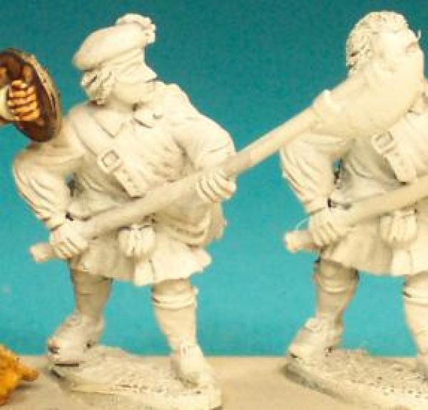 Front Rank Miniatures: JA7 Standing With Lochaber Axe, In Shirt & Plaid (6 figures)