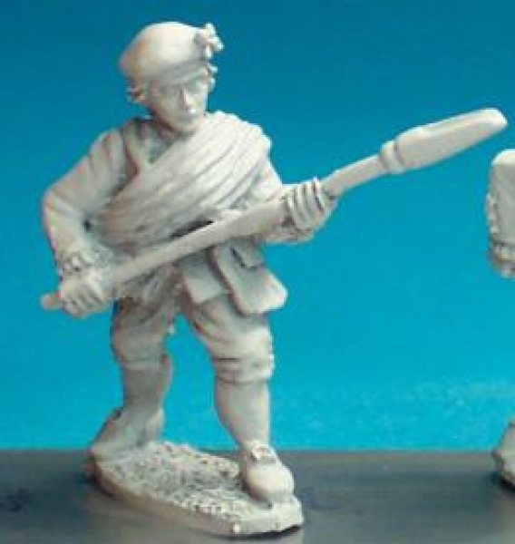 Front Rank Miniatures: JAA1 Gunner In Lowland Dress. With Scoop (6 figures)