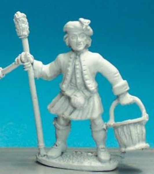 Front Rank Miniatures: JAA3 Gunner In Highland Dress, With Bucket And Sponge (6 figures)