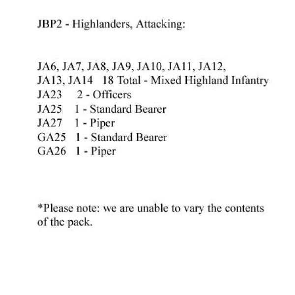 Front Rank Miniatures: JBP2 Jacobite Highlanders Attacking (24 Figures)