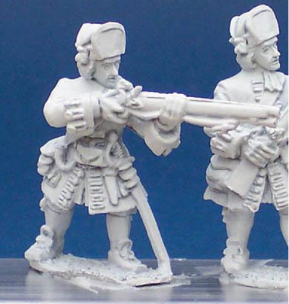 Front Rank Miniatures: LS12 Grenadier In Square Fronted Cloth Cap (Eg Foot Guard) - Standing Firing