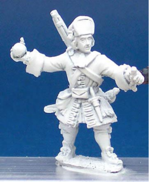 Front Rank Miniatures: LS14 Grenadier In Square Fronted Cloth Cap (Eg Foot Guard) - Throwing Grenade