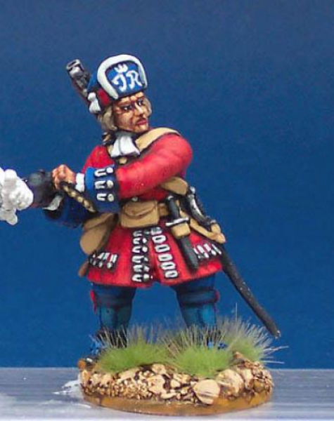 Front Rank Miniatures: LS15 Grenadier In Square Fronted Cloth Cap (Eg Foot Guard) - Lighting Grenade