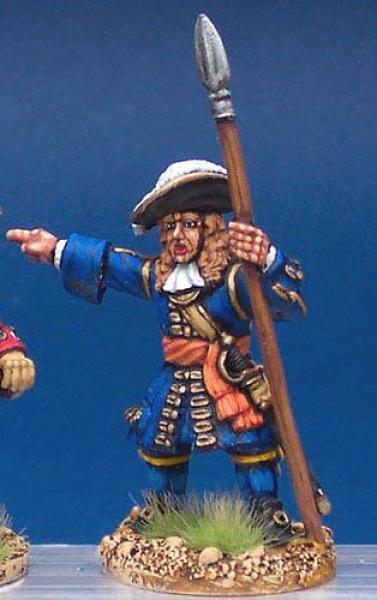 Front Rank Miniatures: LS45 Officer - Standing With Spontoon, Shouting & Pointing (6 figures)