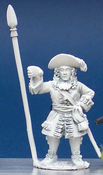 Front Rank Miniatures: LS48 Officer / Std Bearer - Standing Spontoon To Side (6 figures)