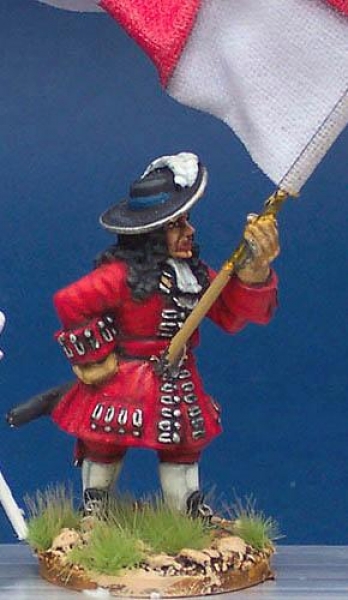 Front Rank Miniatures: LS49 Standard Bearer - Standing, Flag Pole (not included) Held To Porte (6 fi