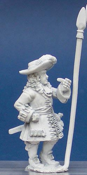 Front Rank Miniatures: LS50 Officer / Std Bearer - Marching With Spontoon (6 figures)