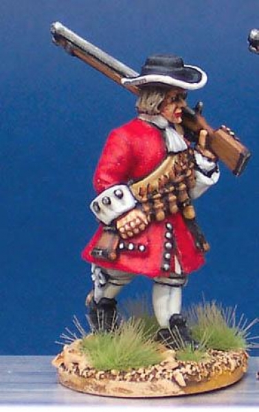 Front Rank Miniatures: LS52 Matchlock Musketeer - Marching, Long Stride, Shouldered Musket (6 figure